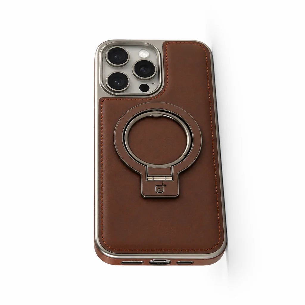 Leather Folding Stand Phone Case (9H Camera Protection)