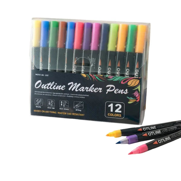 Metallic Coloring Pencil Set 12 Colors