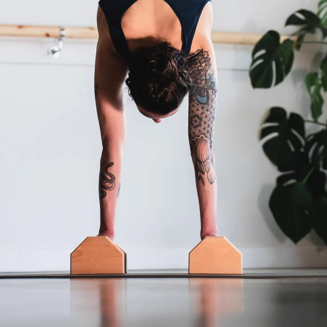 Push-Up Bars Wooden Non-Slip