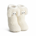 Plush, fleece-lined, non-slip house socks