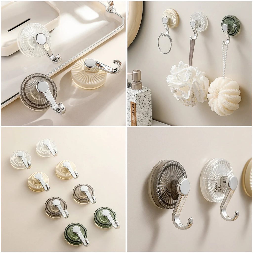 Suction Cup Hook No Drill & Water-Resistant (Set of 3)