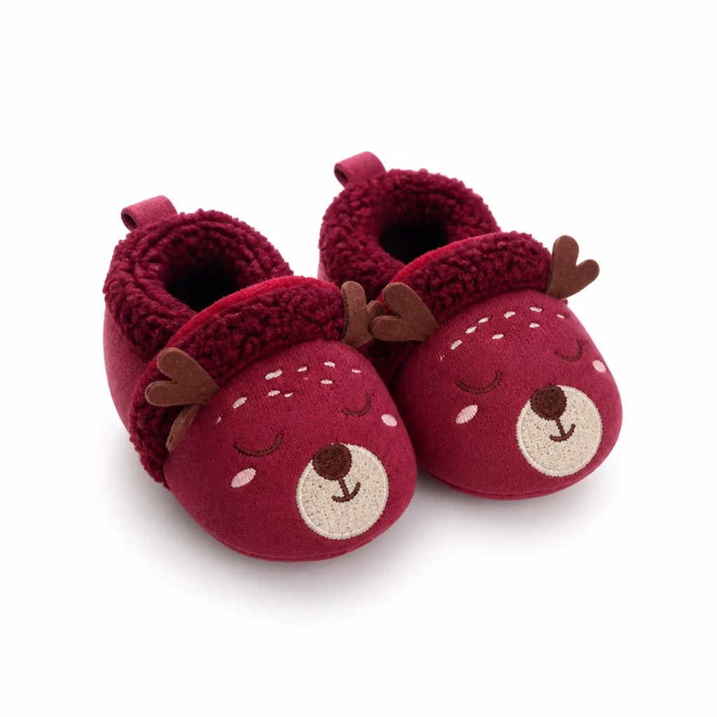 Soft, fluffy, and flexible non-slip baby booties (machine washable)