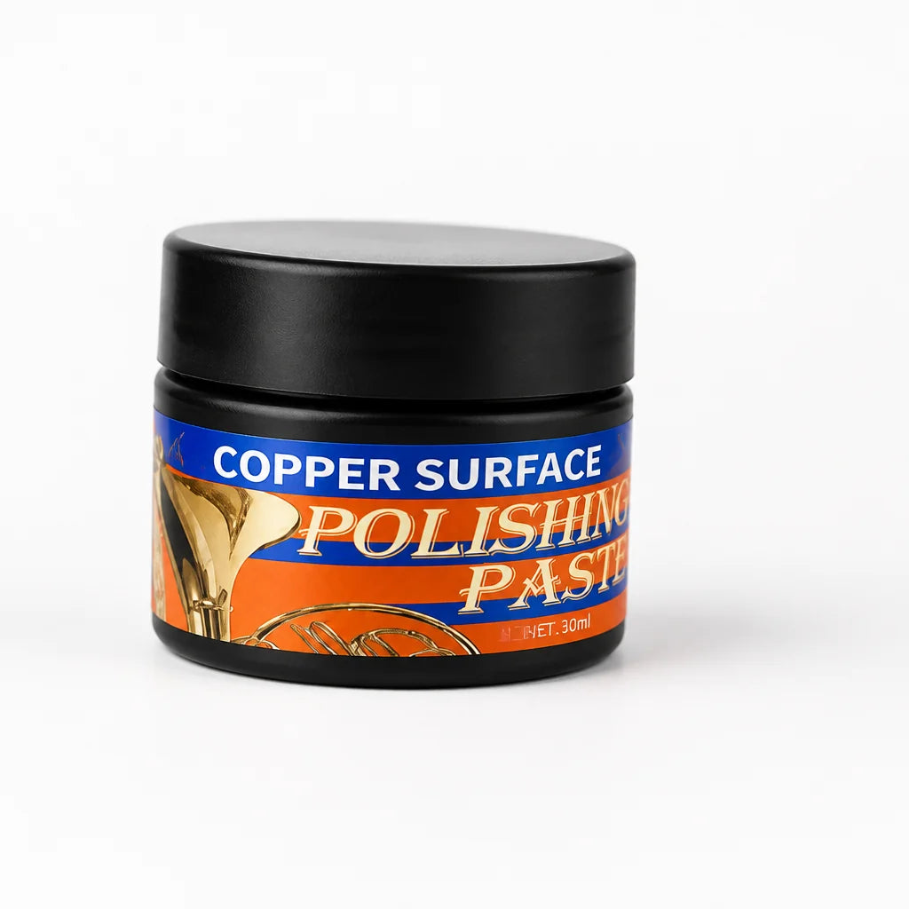 Professional Micro-Abrasive Non-Toxic Brass and Copper Polishing Paste (30 ml + Sponge)