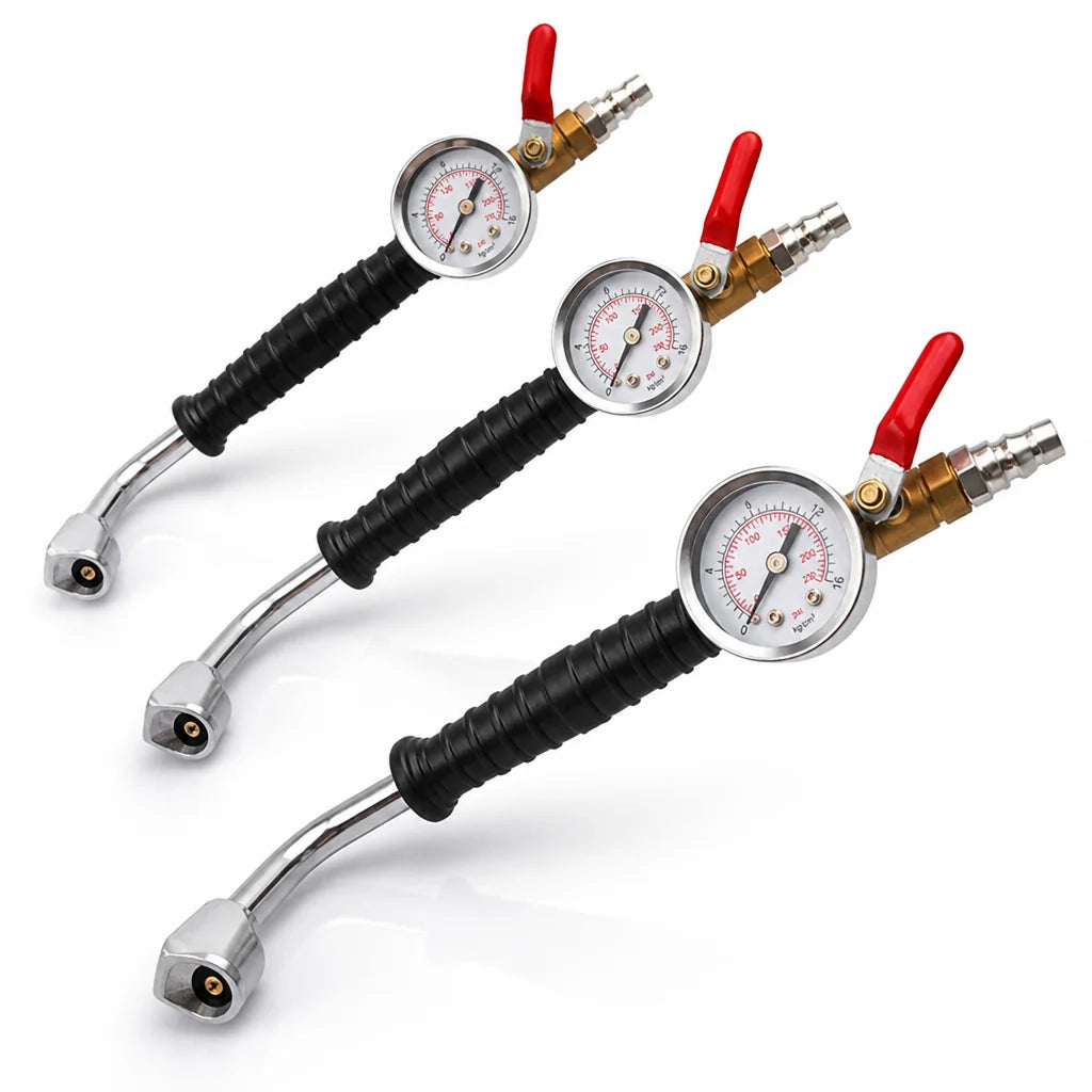 Built-in Manometer & Dual-Head Tire Pump