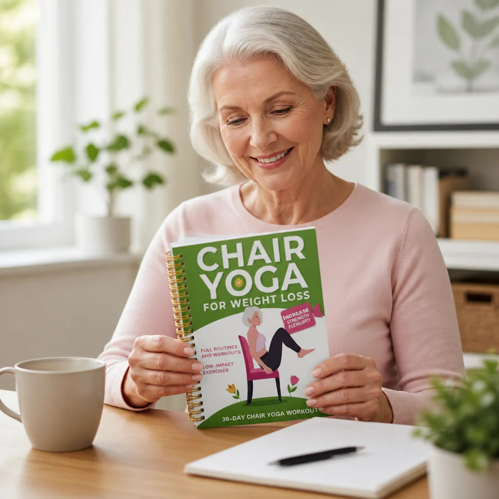 Low-Impact 30-Day Stool Yoga Guide (Spiral Notebook)