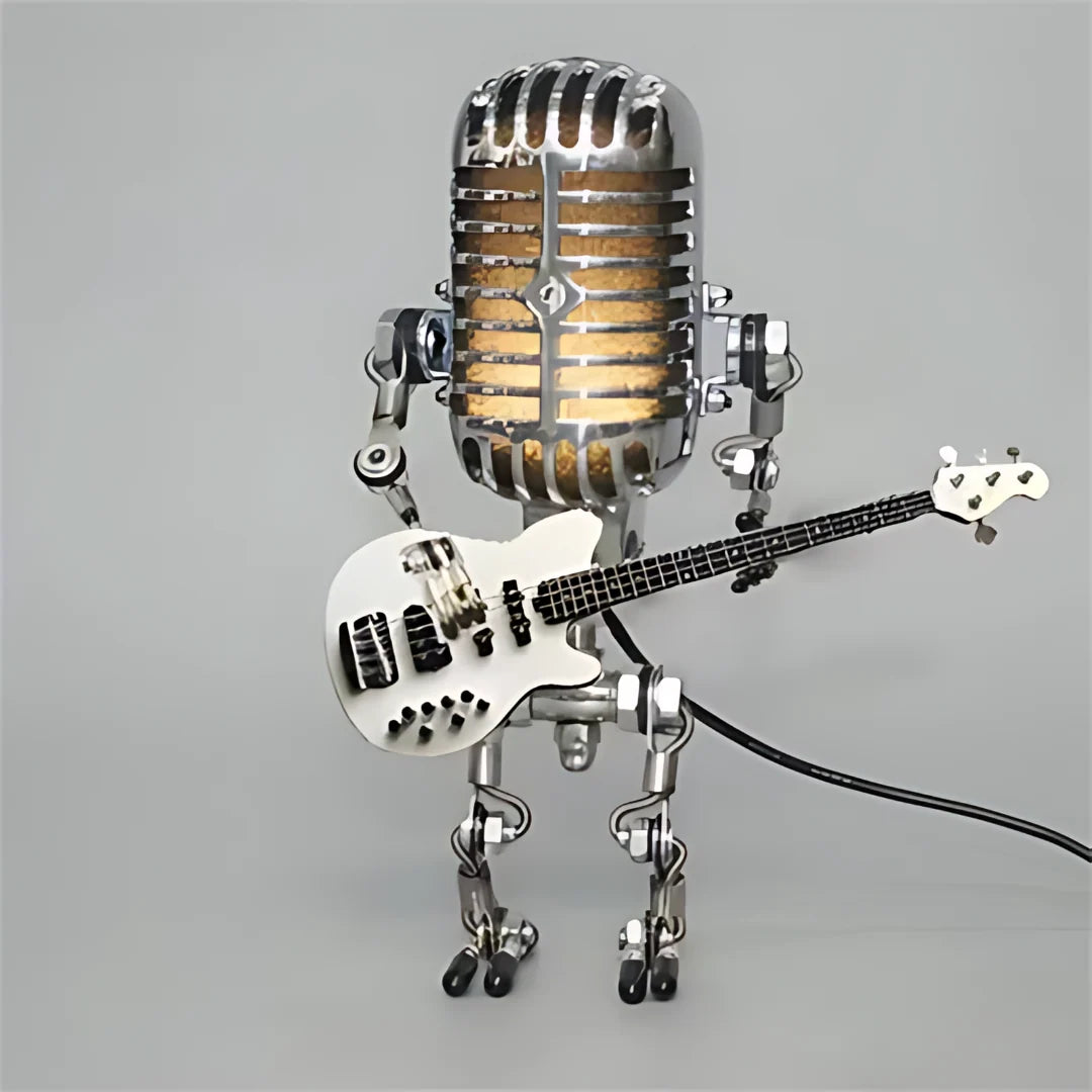 Robot desk lamp with adjustable LED light