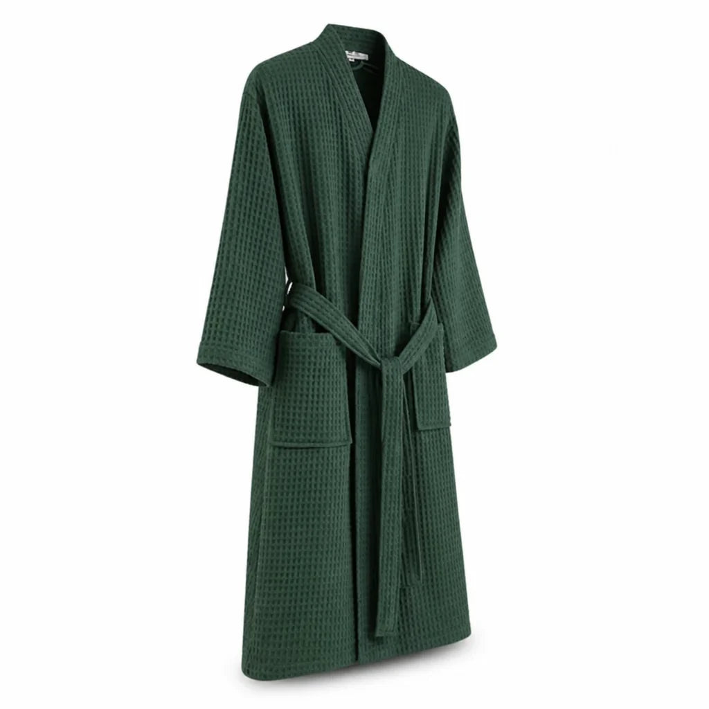 Lightweight Quick-Drying Waffle Cotton Bathrobe