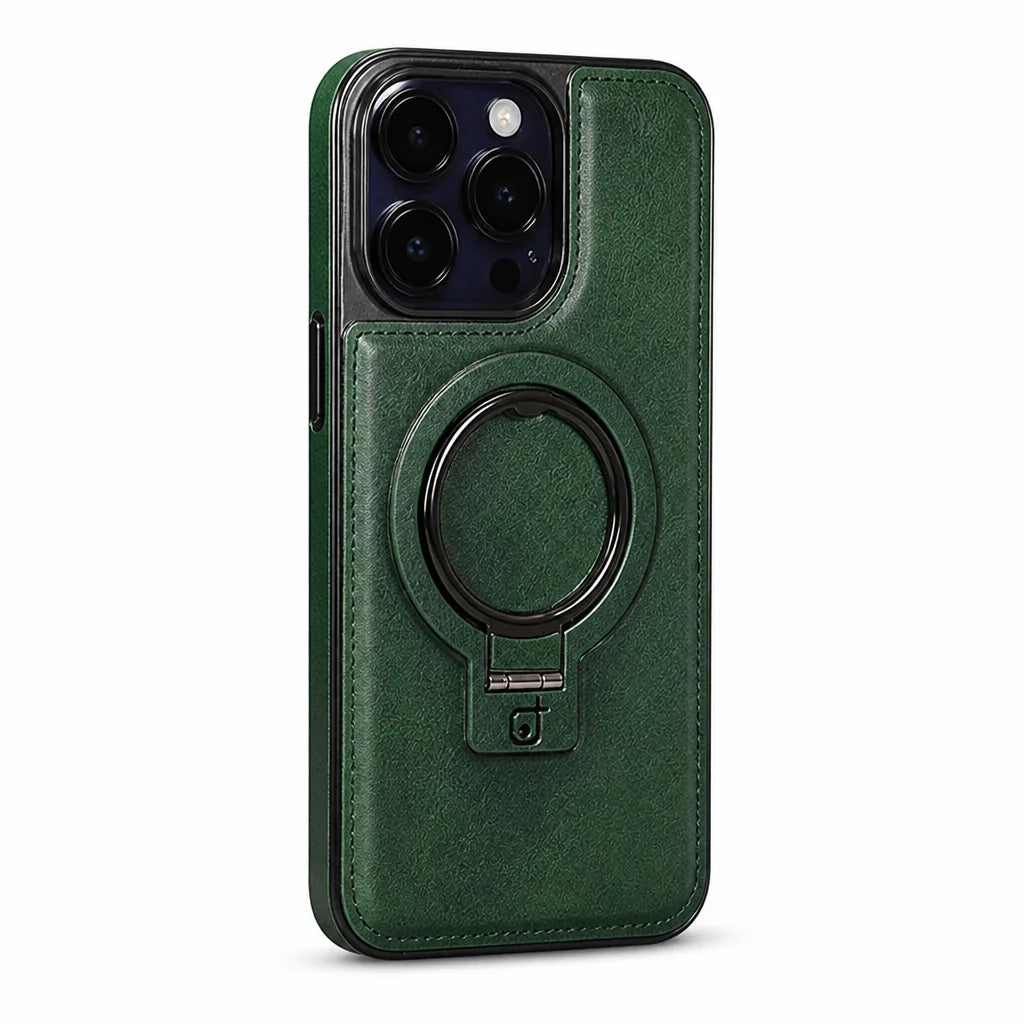 Leather Folding Stand Phone Case (9H Camera Protection)