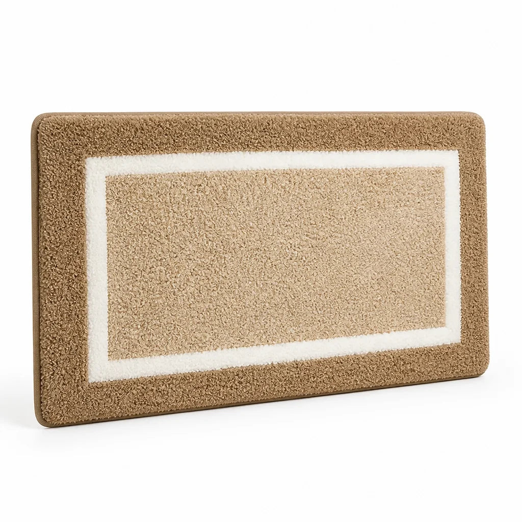 Plush Microfiber Non-Slip Bath Mat (Machine Washable)