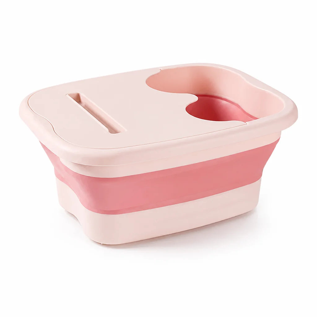 Foldable Silicone Foot Bath with Acupressure and Massage Rollers