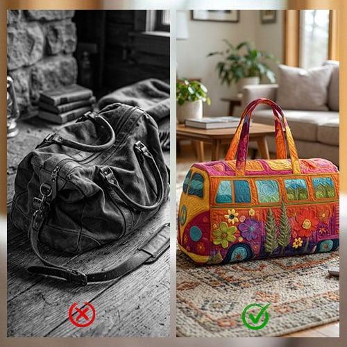 FloraVoyage Quilted Flower Travel Bag C3.1
