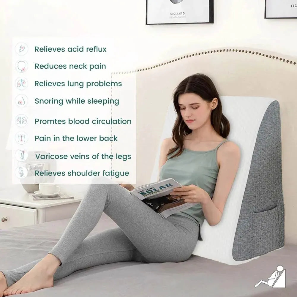 Wedge Pillow for Sleeping, Memory Foam