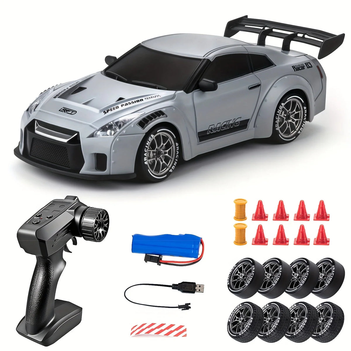 RC Drift Car 4WD LED Light Up Wheels (1:24 Scale)