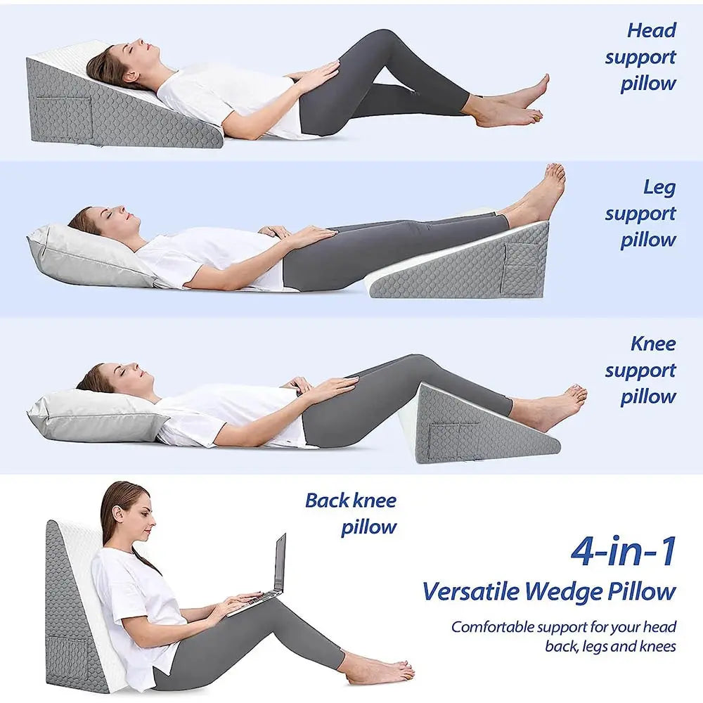 Wedge Pillow for Sleeping, Memory Foam