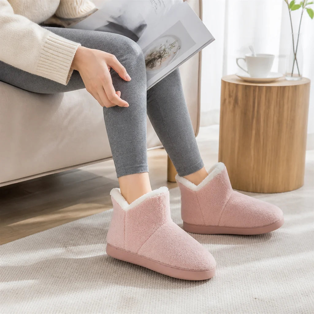 Lined, Non-Slip Ankle Boot Slippers