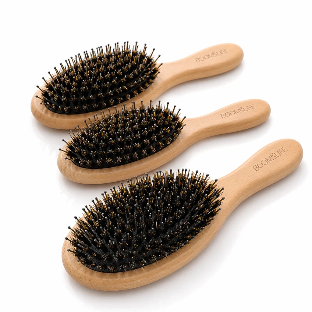 Wild Boar Bristle Anti-Static Hairbrush