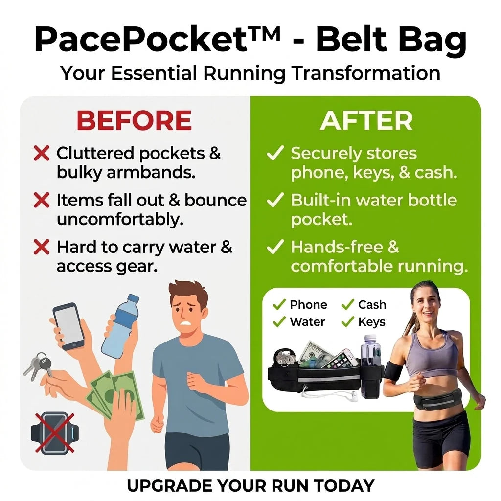PacePocket Running Belt – Waterproof & Shockproof