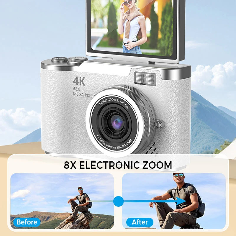 4K Digital Camera Flip Screen Autofocus