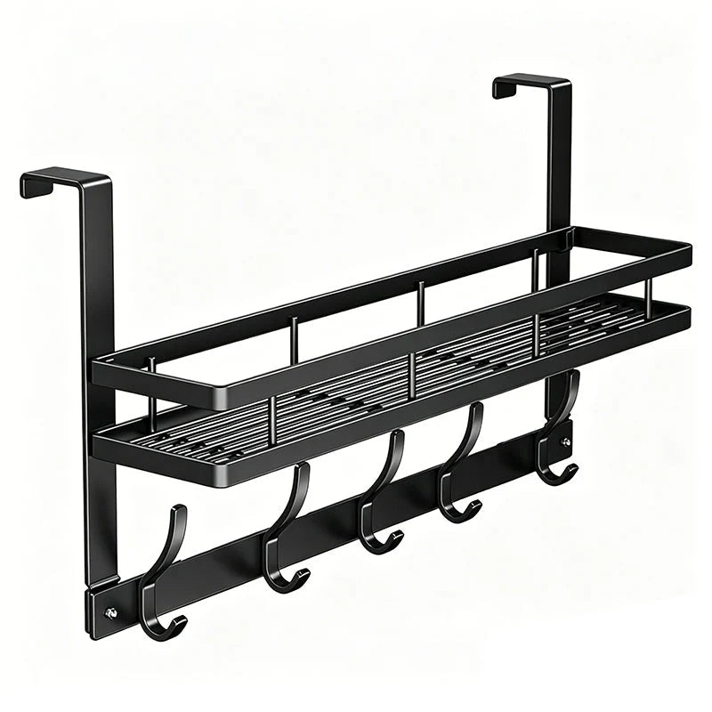 Door Organizer with Storage Basket and Hooks