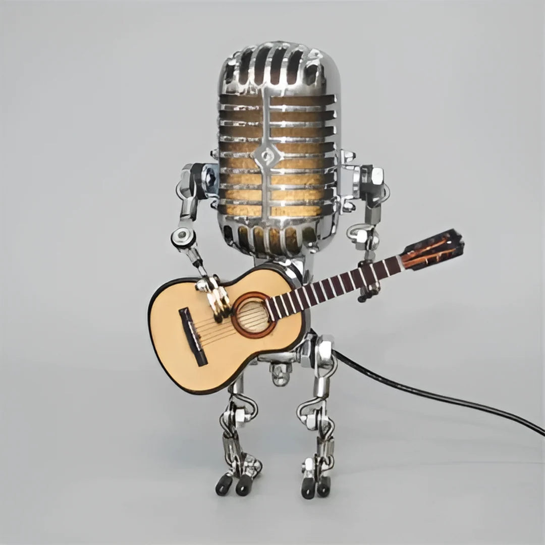 Robot desk lamp with adjustable LED light