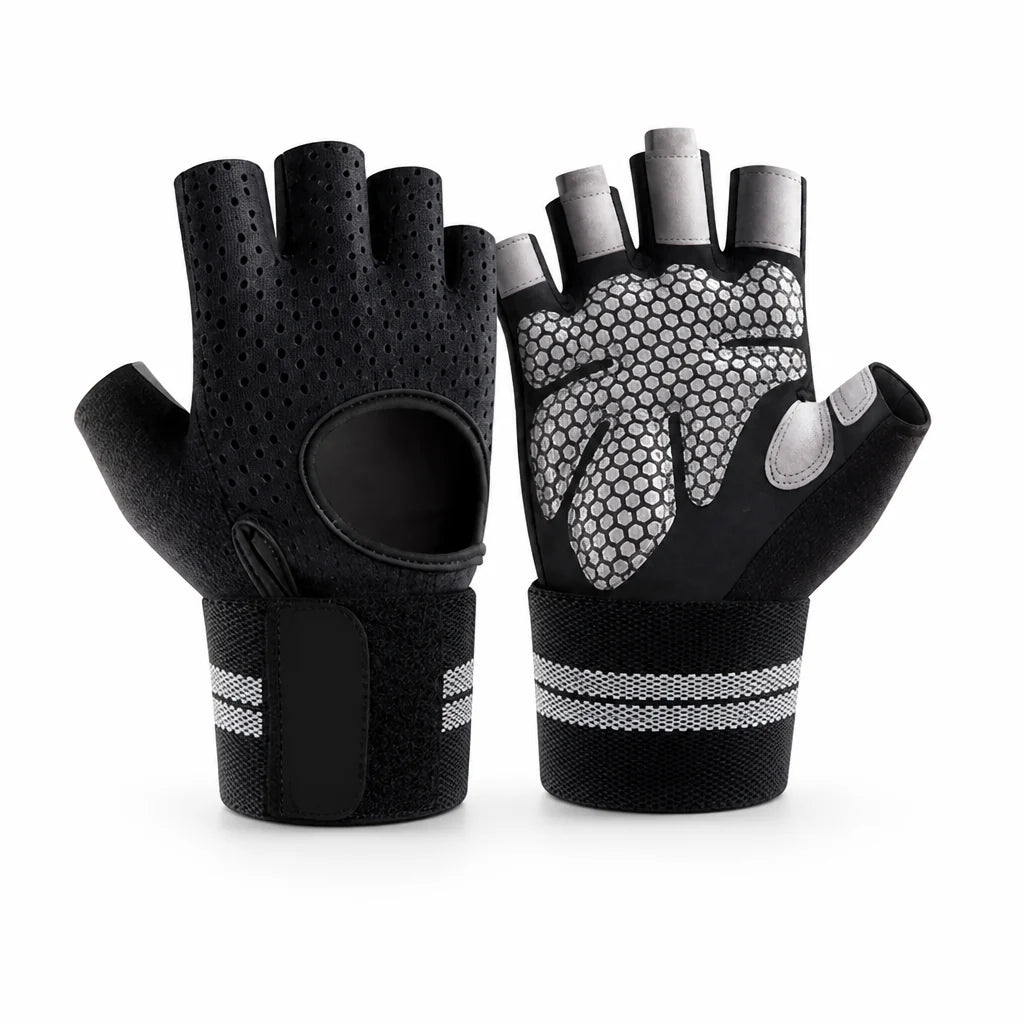Padded Palm and Non-Slip Training Gloves (Adjustable Wrist Support)