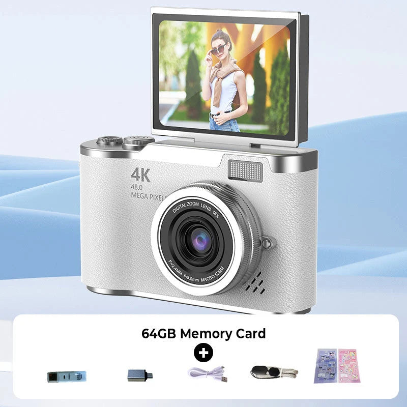 4K Digital Camera Flip Screen Autofocus