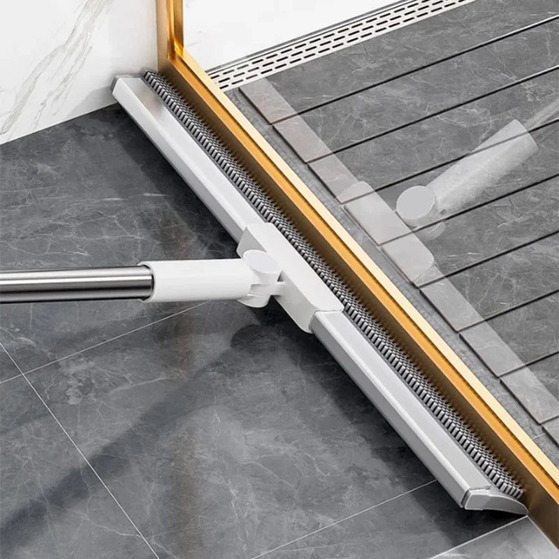 Floor mop with rubber lip & TPE bristles