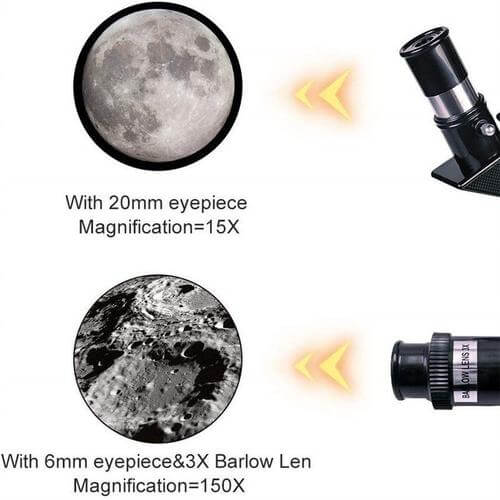 Astronomy Telescope 70mm Aperture Refractor Aluminum Tripod