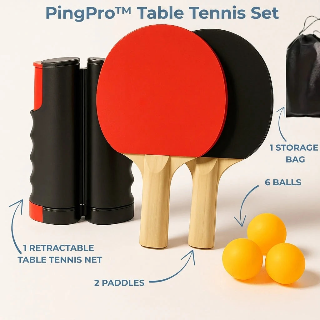 PingPro™ Table Tennis Set – Play Instantly Anywhere