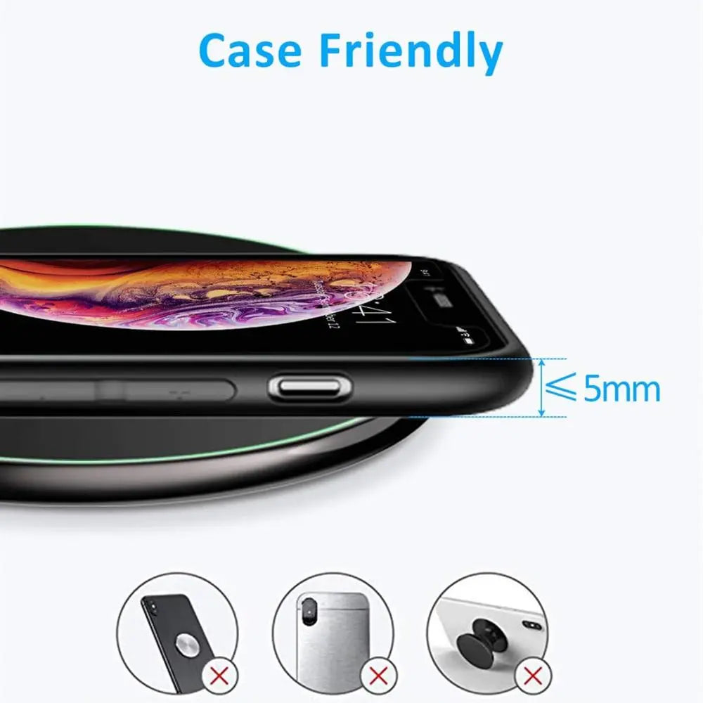 Wireless Charging Pad, Qi Phone Charger, 15W