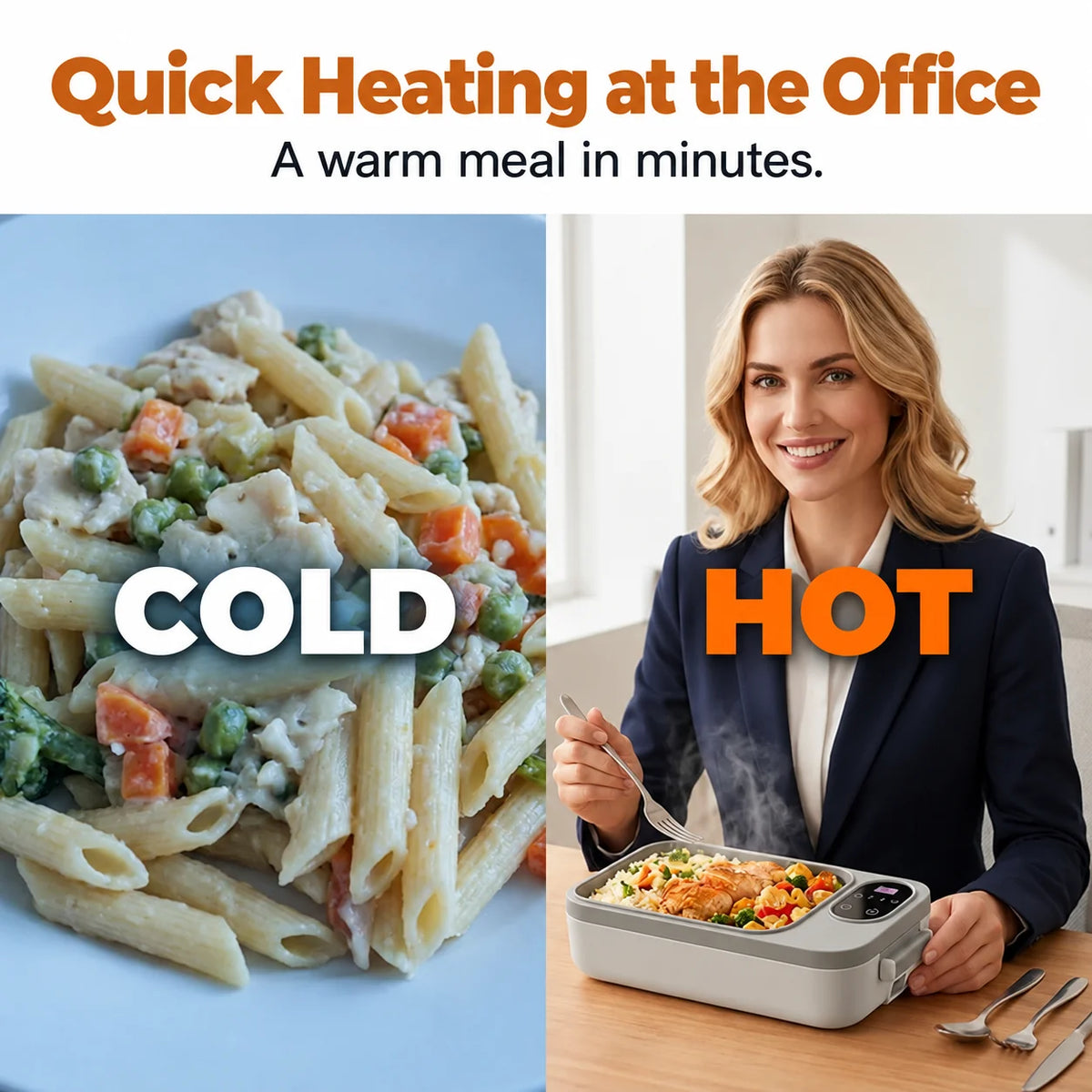 Electric Lunch Box with Wireless Self-Heating