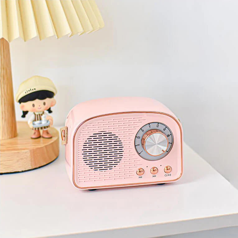 Retro Bluetooth Speaker Portable 8 Hour Battery Life