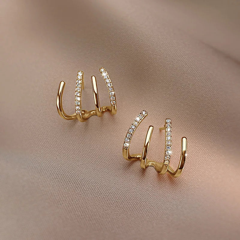 Women's Statement Earrings Twisted Design Hypoallergenic