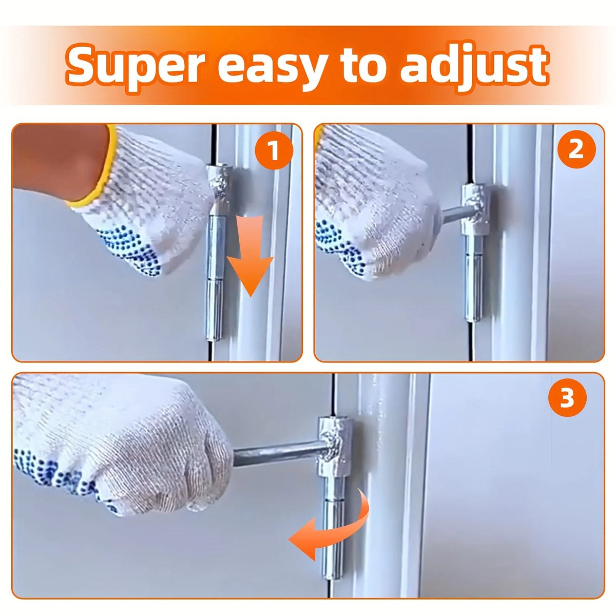Door Hinge Adjuster Round Pin Flag Hinge (2-Piece Set)