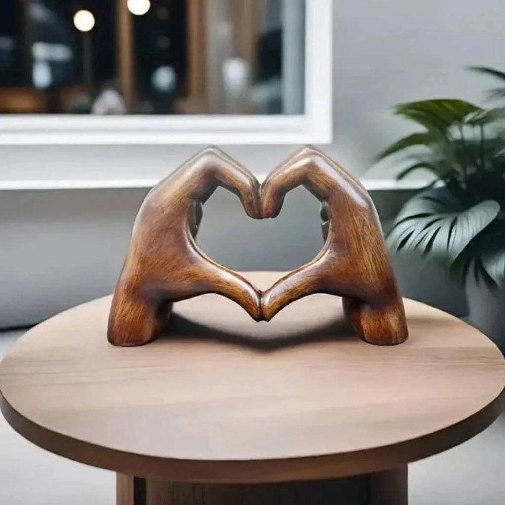Heart Shaped Figurine Handmade Tabletop Sculpture
