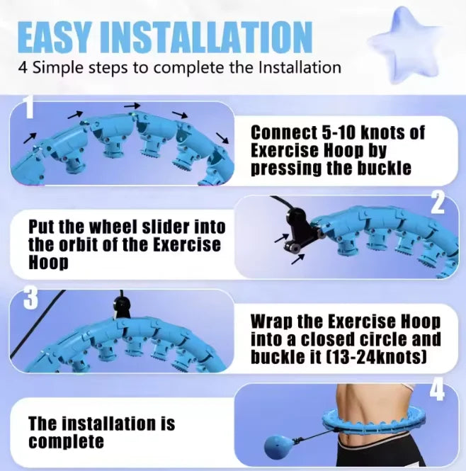 Hula Hoop for Adults – 2-in-1 Fitness Ring
