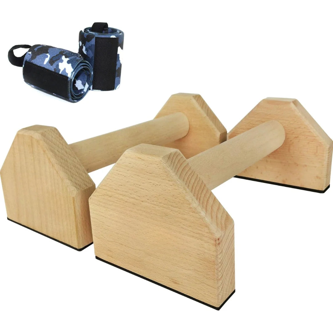 Push-Up Bars Wooden Non-Slip