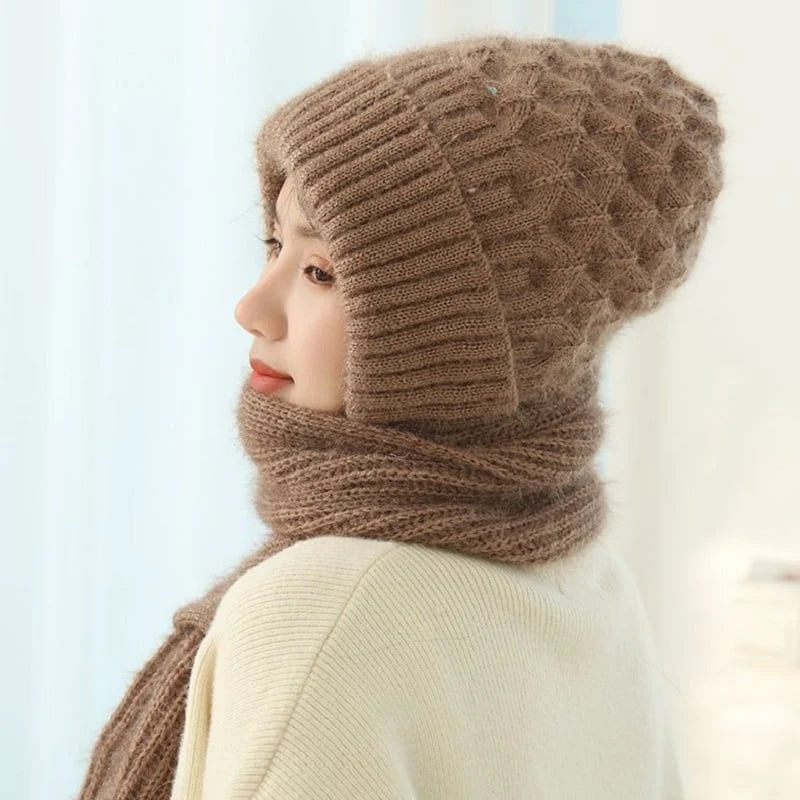 FrostGuard Duo – Warming Hat Scarf with Integrated Face & Ear Protection