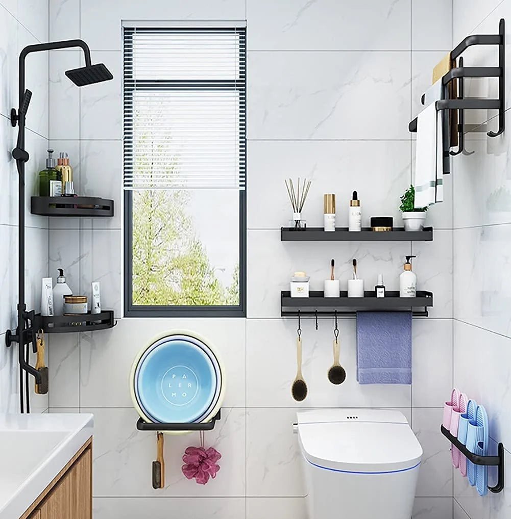 Bathroom Towel Rack Wall Mount Aluminum