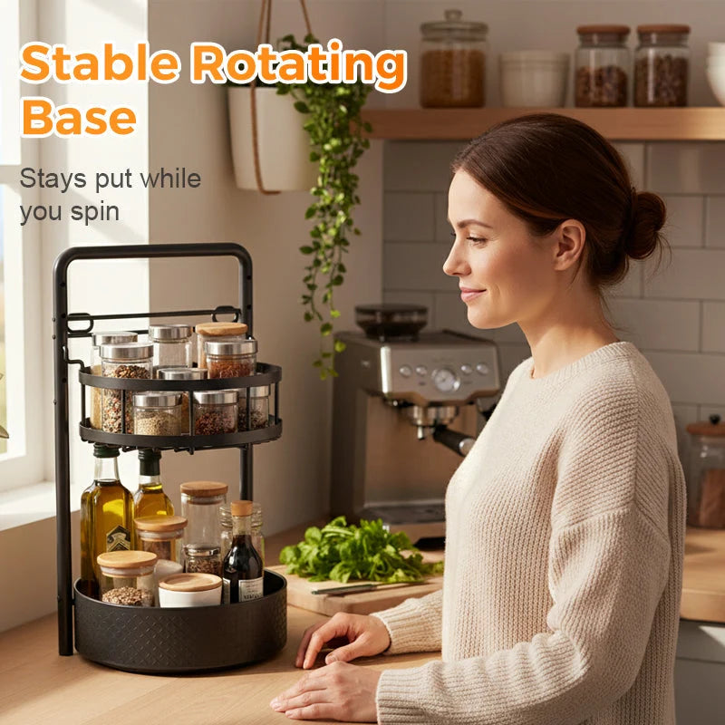 Rotatable kitchen shelf with 360° rotation