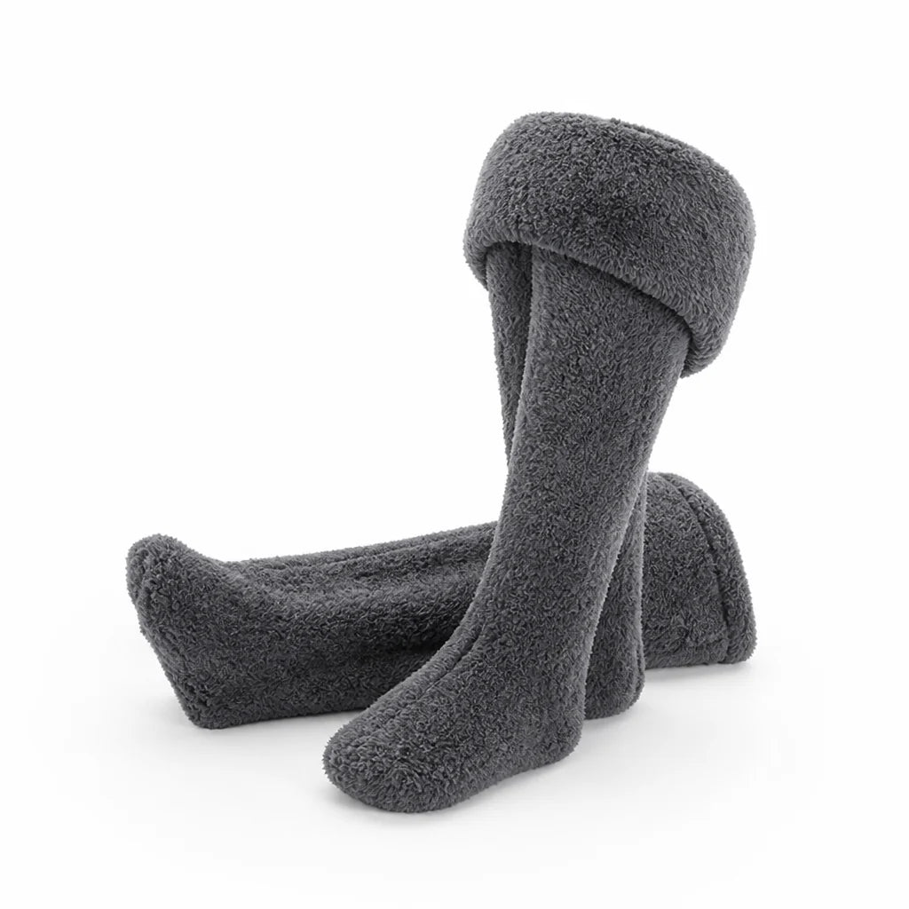 Velvety Fleece Adjustable Knee Socks (Hidden Gift Pocket)