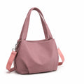 Waterproof nylon shoulder bag with multiple compartments